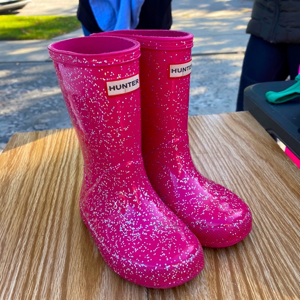 Pink Hunter rain boots